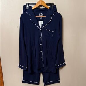 Love Midnight Blue Women's Pajama Set.  Runs bigs